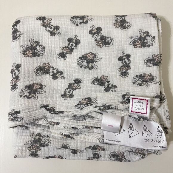 Swaddle Designs Disney Minnie Mouse Baby Swaddle Blanket Lovey Muslin Cotton - Picture 3 of 8